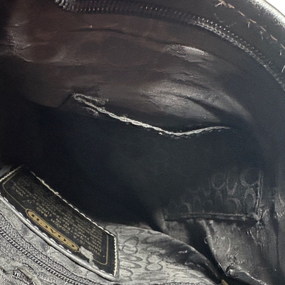 2006 Coach Patchwork Swingpack Flat Black Crossbo… - image 6